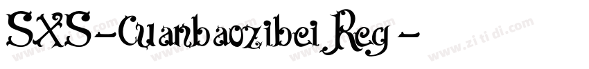 SXS-Cuanbaozibei Reg字体转换